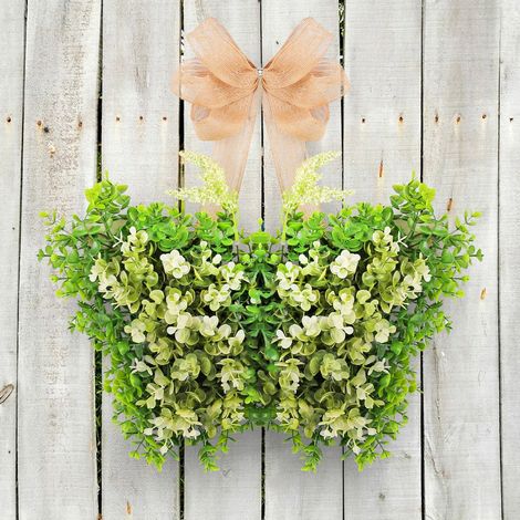 Guirlande Papillon Artificiel - Couronne Décorative pour Porte d'Entrée Fenêtre ou Mur - Style Ferme Rustique - 1 Pièce (1/5)