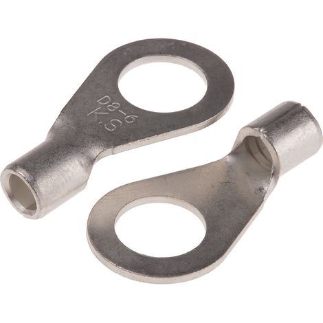 Cosses à œillet RS PRO, Non-isolé, 6mm², 8.4mm, 14mm (1/2)