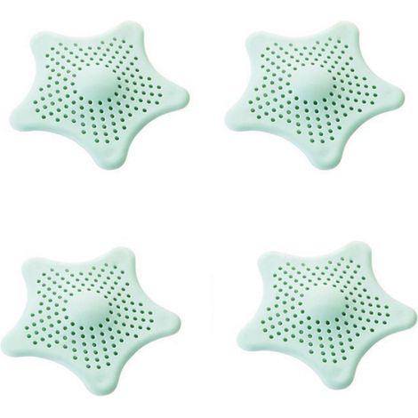 Filtre De Vidange - Filtre Evier Silicone Forme Etoile De Mer - Universel Pour Cuisine Et Salle De Bain - Lot De 4 (1/5)