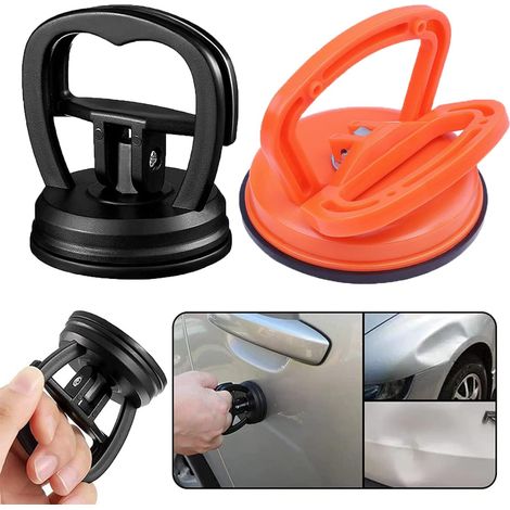 Lot de 2 outils de débosselage et de réparation de voiture avec ventouse, pour poignée de fenêtre, porte, miroir, granit, levage d'objets mobiles (5,5 cm) (1/5)