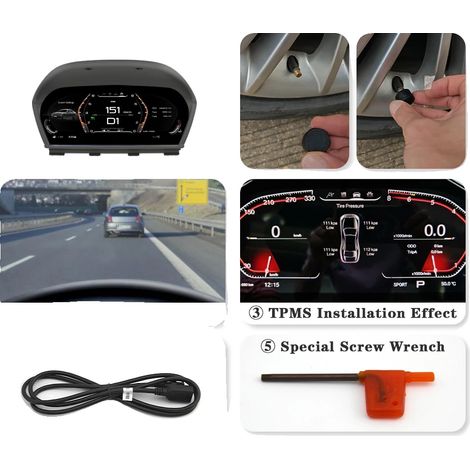 Tableau de bord numérique, Carplay sans fil, Compatibilité avec la série BMW X2 F39 2018-2020, Surveillance en temps réel, F39 avec TPMS (1/2)