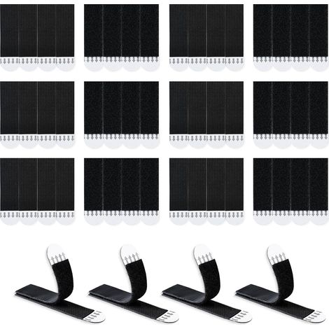 24 Paires Bandes Adhésives, Crochets Sans Clous, Mousse Acrylique, Fixation Murale, Pour Tableaux Et Cadres (1/5)