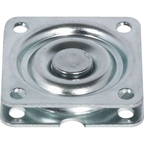 Cyclingcolors – Plateau pivotant à roulement à billes 57 x 57 mm – Capacité 50 kg – Rotation 360° pour téléviseurs et systèmes Hi-Fi – Acier zingué (1/2)