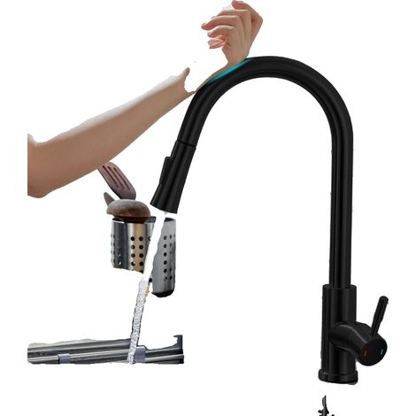 Robinet de cuisine, bec rétractable, contrôle tactile, CF04044LB (1/2)