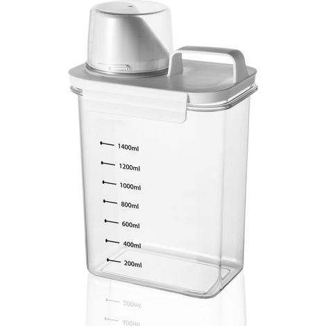 (1800ml)Bocaux Hermetiques Alimentaires, Boite de Rangement Plastique Cuisine, Rangement et Organisation de Cuisine en Scellée avec Couvercle, pour Stocker Les Cereales,Farine, Nourriture (1/5)