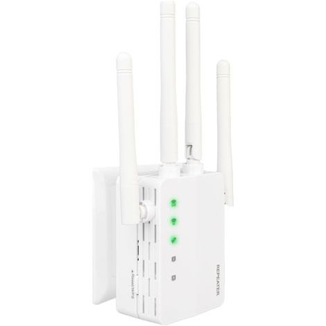 Amplificateur de signal Wi-Fi, répéteur Wi-Fi double bande 2,4 GHz/5,8 GHz, extension de portée Wi-Fi sans fil avec port Ethernet (1/5)
