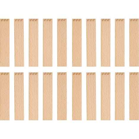 Mèches en bois gravées - feuilles 100 x 20 x 1 mm, 20 pièces