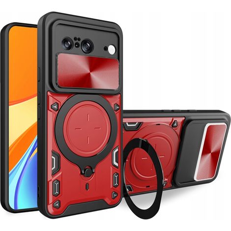 Custodia per Google Pixel 8, supporto magnetico, protezione per l'obiettivo, Techsuit (1/5)