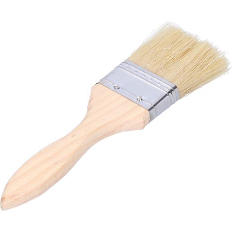 Lot de 10 pinceaux de 5 cm avec manche en bois pour peinture, vernis, colles et gesso (1/5)