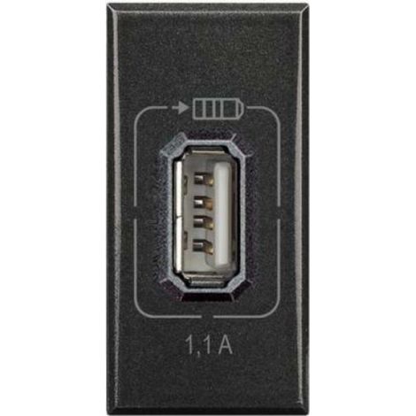 Caricatore USB 1 Prese 1 Posto Bticino Axolute Scura HS4285C1