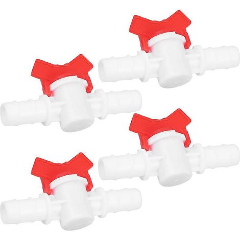 Lot de 12 vannes d'arrêt à bille en plastique pour tuyau d'arrosage avec raccord rapide. (1/5)