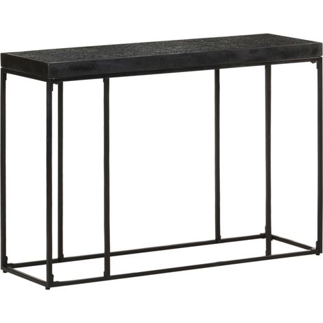 Konsolentisch Schwarz 110x35x76 cm Massivholz Akazie und Mango
