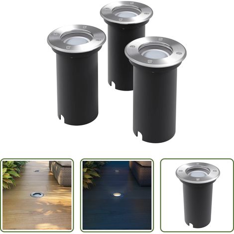 Außenbeleuchtung -  LED-Bodeneinbaustrahler 3 Stk. Outdoor Rund (1/5)