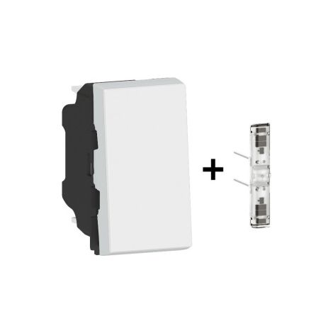 Legrand - Mosaic - Interrupteur Va et Vient Lumineux - Blanc - 10A - 1M - Ru00e9f : 278001L+067686L (1/4)
