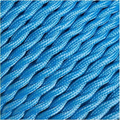 Fil électrique tressé - 2x0.75mm2 - Sur mesure - Couleur Bleu