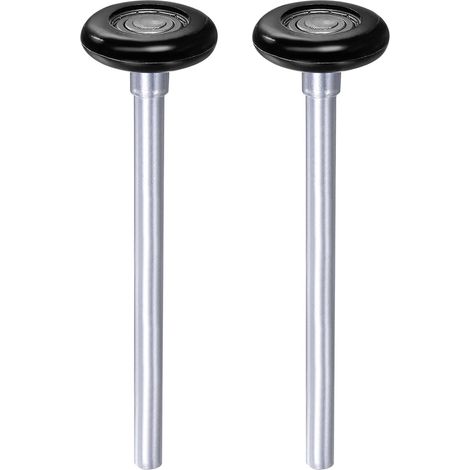 2Pcs 1.8" Nylon Garage Door Casters for 2" Garage Rail Long Stem 7" Garage Door Wheels Silent Garage Door Wheels Precision Bearing 6200Zz 8 Balls, Black (1/5)