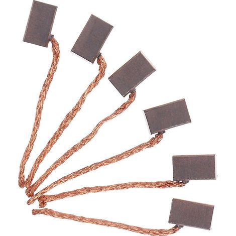 Balais de charbon compatibles avec essuie-glace, lot de 6, moteur électrique avec fil de cuivre, pièces détachées pour voitures électriques, mini et micro, accessoires de rechange, balais compatibles (1/4)