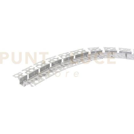 GSTP241 PROFILO CURVATO IN ALLUMINIO SEZIONABILE PER INCASSO SENZA DIFFUSORE 2MT