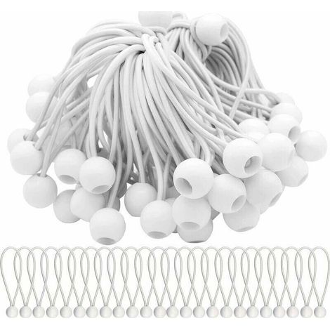 Lot de40 Tendeur Elastique Cordons Élastiques avec Boules Sandow Elastique Boules Elastiques pour chapiteaux, tentes, bannières et bâches - RWTendeur sandow.. (1/5)