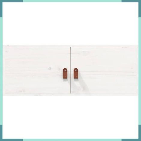 Armoire murale - 818377 - Blanc - Bois de pin massif - 80x30x30 cm (1/5)