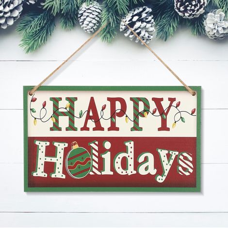 Panneau mural suspendu en bois avec lettres et corde (1/5)