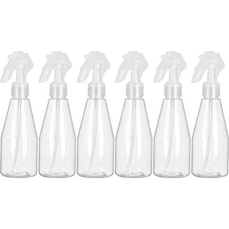 Flacon Spray Vide 200ml, Lot de 6 Vaporisateur Vide en plastique, Bouteille Pulverisateur Vide pour Désinfectant, Jardinage, Nettoyage (1/4)