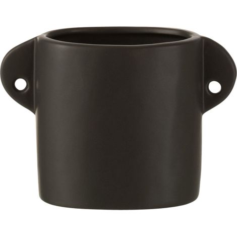 Cache pot en céramique Noire (1/2)