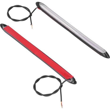 2 LED-Tagfahrlichter mit dynamischen Blinkern, 2 Farben, 27,5 cm, universell für Autos (1/5)