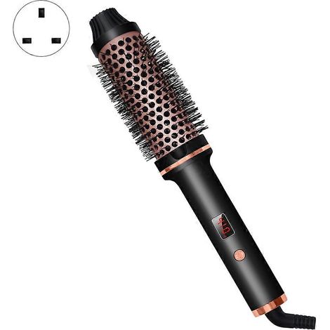 3-in-1 Ionen-Haarglätter und Lockenstab, professionelle Heizbürste mit Verbrühungsschutzstecker. (1/5)
