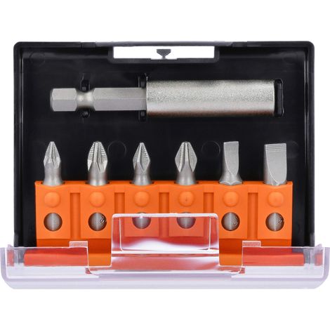 Lot de 7 embouts de tournevis longs avec support magnétique 25 mm (1/5)