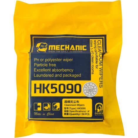 Salviettine antistatiche senza polvere per meccanici HK5090 10x10 cm, 50 pezzi. (1/2)