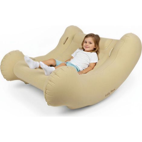 KiddyMoon IR-001 Dondolo gonfiabile beige L Giocattolo sensoriale