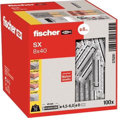 Taco Fischer Sx 8x40 Cheville Universelle Polyvalente - Fischer