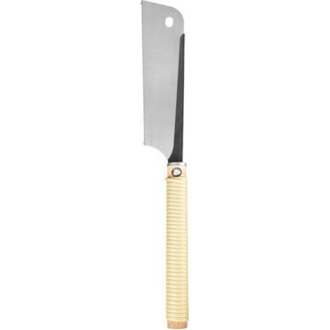 Choyclit – Scie japonaise 255 mm – Dents durcies pour coupe nette – Poignée en bambou – Épaisseur 0.6 mm – Scie fine avec dos
