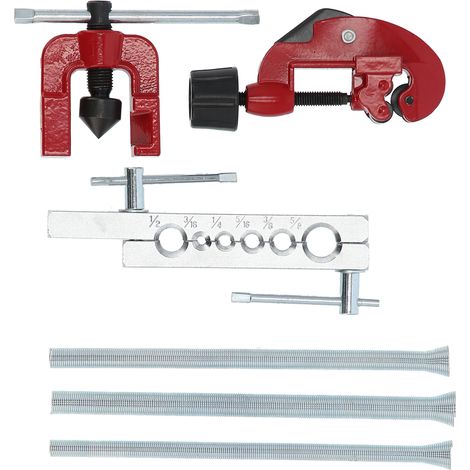 Kit d'outils d'évasement 6 pièces : alésoir à ressort, coupe-tubes pour tuyaux/tubes en cuivre CT‑8012 (1/5)