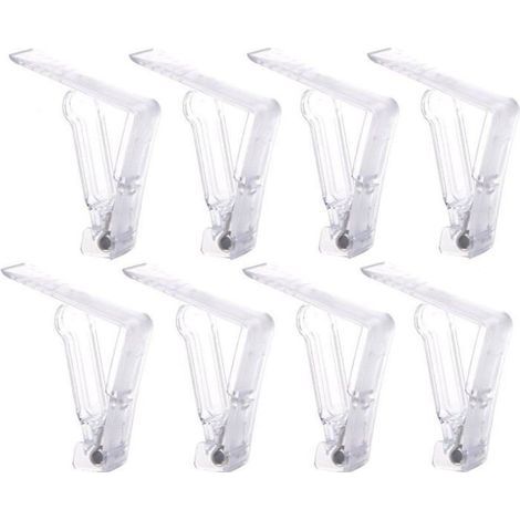 Set mit 20 transparenten, federbelasteten Tischdeckenclips aus Kunststoff für Tischdecken oder Picknicks