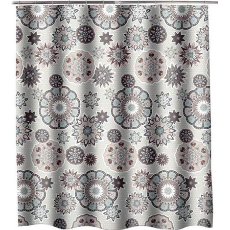Rideau de Douche - INSFITY - 240 x 200 cm - Polyester - Blanc - Contemporain - Design (1/4)