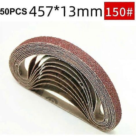 50 Stück Schleifbänder 13 x 457 mm, Schleifbänder für Poliermaschinen, Schleifmittel für Holzbearbeitung, kreisförmige Schleifbänder – JXLGV (1/5)
