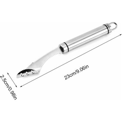 2pcs Stainless Steel Corer Remover Serrated Seed Remover Stainless Steel Tools with Hanging Holes, Used for Fruits, Vegetables, Peppers, to Remove Seeds