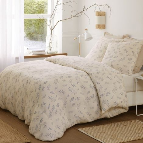 Housse de couette 240x220cm + 2 taies d'oreiller imprimées 100% gaze de coton (1/4)