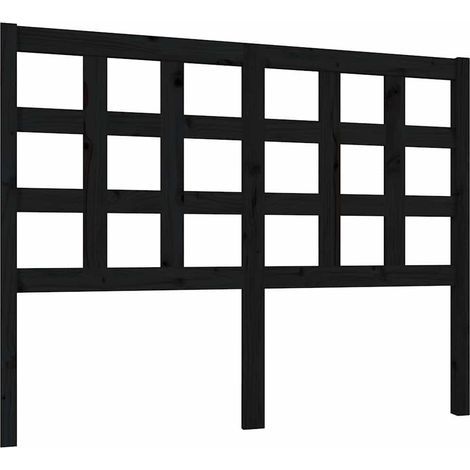Maison Exclusive - Cabecero de cama madera maciza de pino negro 1 (1/5)
