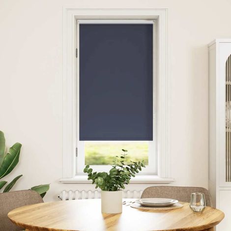 Store enrouleur occultant 44,4 x 100 cm, largeur du tissu 40 cm, bleu marine (1/5)