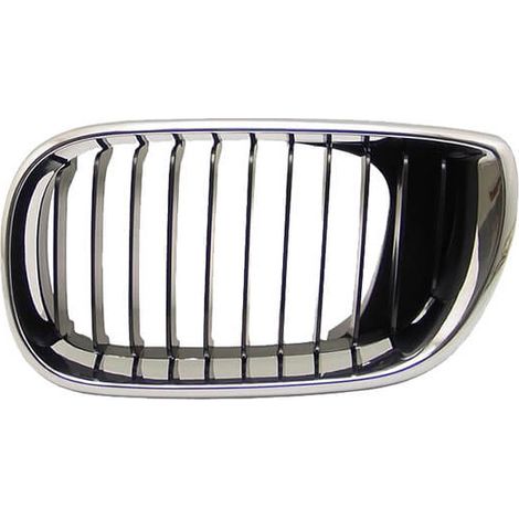 Grille de calandre avant gauche chromée et noire BMW Serie 3 E46 phase 2 2001-2005