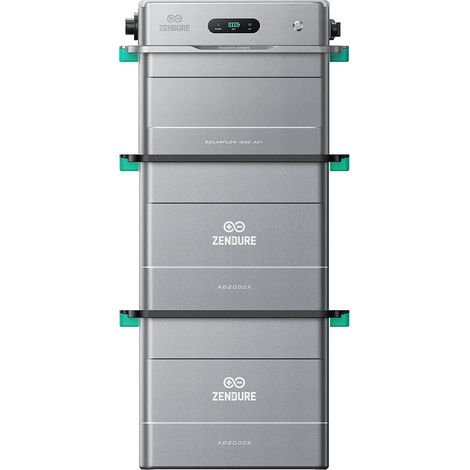 Zendure SolarFlow 1600 AC+ - Stockage AC Plug & Play, compatible avec panneaux solaires, HEMS ZENKI™ 1600W, 1,92 kWh extensible à 11,52 kWh, IP65. avec 2xAB2000L