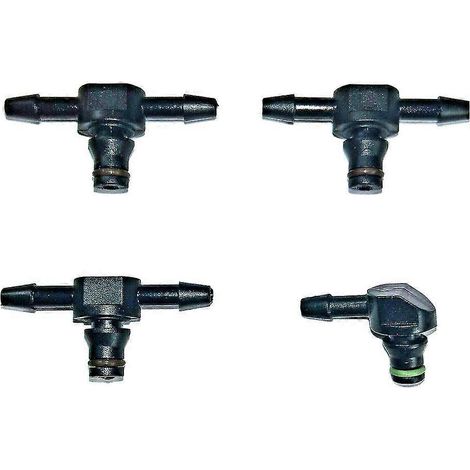 Accessoires pour injecteurs diesel Common Rail Bosch 110 (4 pièces) : raccord de retour, tuyau en T, tuyau en L, pièces détachées. (1/4)
