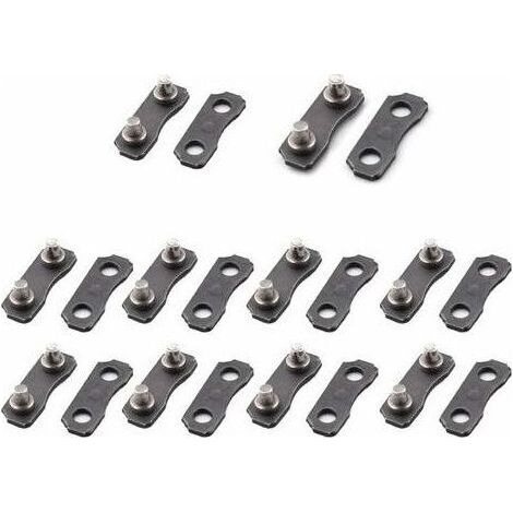10 pièces Kits de réparation de chaîne de tronçonneuse pour 3/8-LP Master Link Sangles de jauge Outils de jauge hautement Assortis à l'original (1/4)
