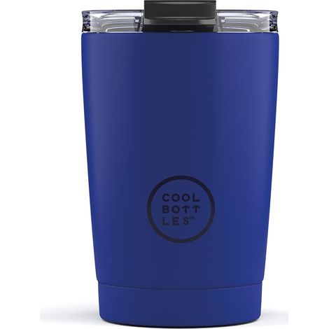 Gobelet Isotherme en Acier Inoxydable 330 ml - Tasse Thermique avec Couvercle Hermétique - Boissons froides 10h et chaudes 5h - Finition Anti-tâches - Vivid Blue (1/5)