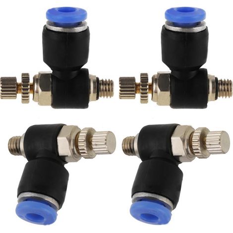 20 Pièces Raccord Rapide M5 pour Contrôle de Débit d'Air Pneumatique, Tube OD 4mm (1/5)