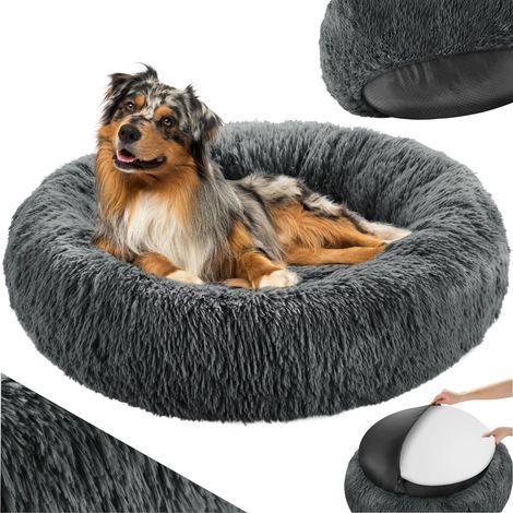 Panier pour chien avec rembourrage épais et maille peluche 80cm (1/5)