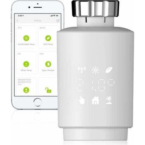 Intelligentes Thermostatventil für Heizkörper, programmierbarer ZigBee-Thermostat, kompatibel mit Smart Life Alexa Google, Thermostatventil für Heizkörper [Tuya Zigbee Hub erforderlich]